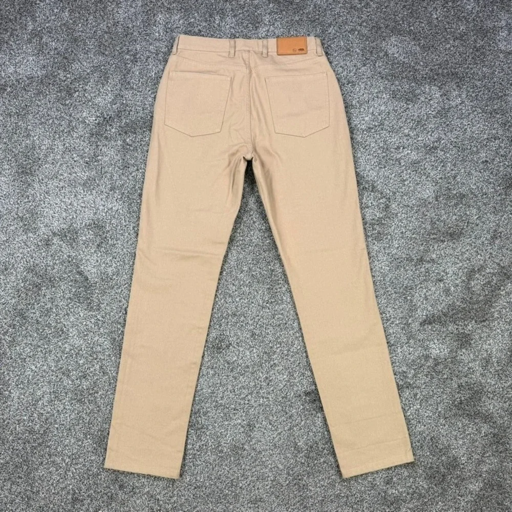 Taylor Stitch Slim Jean Men 30x32 Khaki Tan 100% Organic Cotton Five Pocket Pant